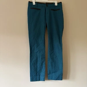 Anthropologie Cartonnier Charlie pantaloni alla caviglia testurizzati color verde acqua slim fit donna taglia 6 - Foto 1 di 4