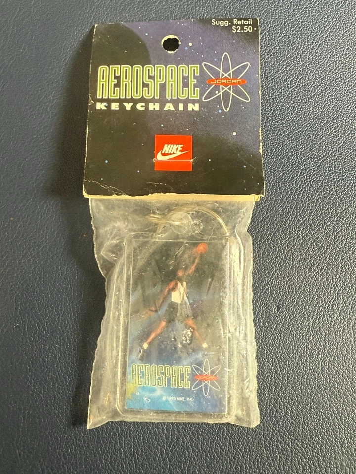 1993 Nike Майкл Джордан аэрокосмический брелок 🔥РЕДКАЯ ВИНТАЖНАЯ ОРИГИНАЛЬНАЯ УПАКОВКА 🔥 - Изображение 1 из 4