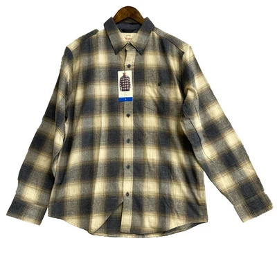 NEW Weatherproof Vintage Men's L Plaid Long Sleeve Button-Down Flannel Shirt - Image 1 of 4