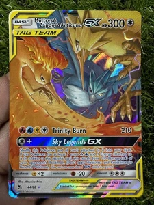 Pokémon TCG Moltres Zapdos Articuno GX 44/68 Hidden Fates - Bild 1 von 4