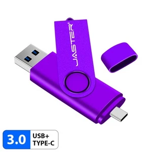 TYPE-C USB3.0 Flash Drive 128GB Free Custom Logo USB-C Memory Stick 64GB Storage - Afbeelding 1 van 31
