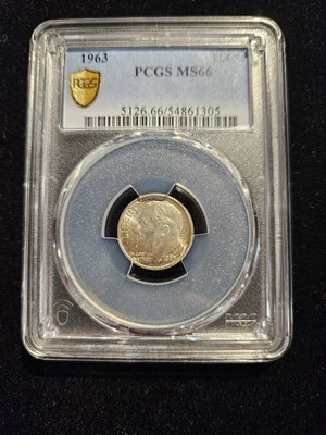 1963 Roosevelt Dime - PCGS MS 66 Brilliant Uncirculated with slight toning - Image 1 of 4