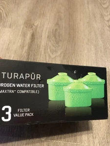 Filtro de Agua Hidrógeno Turapur Paquete de 3 Nuevos Filtros Sellados Compatible con Maxtra - Imagen 1 de 4