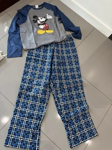 Disney Store Mickey Mouse Original Hombre Pijama Pantalones Camisa Mediano - Imagen 1 de 10