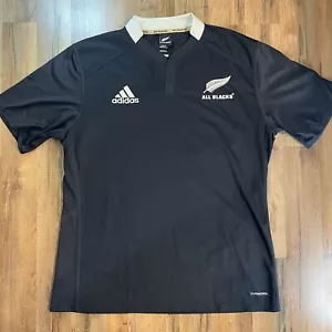 Adidas Climacool All Blacks Rugby Shirt Maglia Uomo Taglia XL Nera Nuova Senza Etichetta - Foto 1 di 11