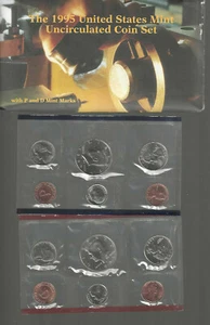 The 1995 United States Mint Uncirculated Coin Set with P and D Mint Marks - Picture 1 of 5