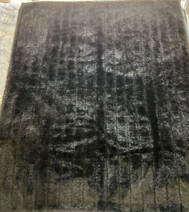 Gorgeous Dark Brown Faux Fur Long Pile 50"x60”Blanket Throw~Soft Velvet Backing - Picture 1 of 3