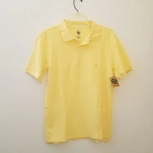 J Khaki Polo Shirt Boys YL Youth Large Yellow Short Sleeve 100% Cotton New - Picture 1 of 7