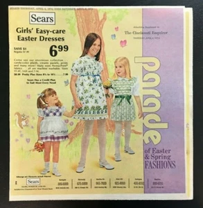 1974 Sears Easter Advertising Newspaper Insert (04/04/1974 Cincinnati Enquirer - Picture 1 of 7