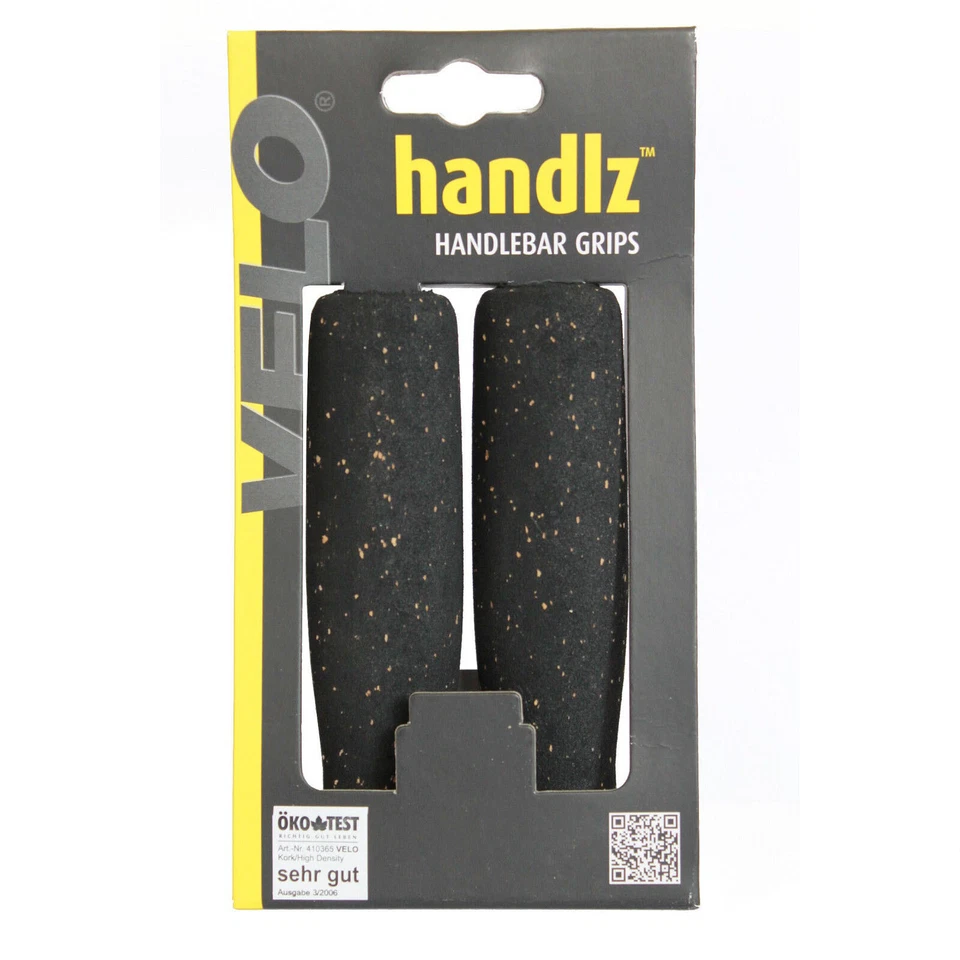 Velo Lenkergriffe Kork schwarz/braun Fahrrad Griffe Griff Korkgriffe - Bild 1 von 1