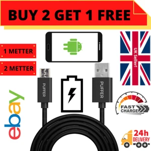 USB Charger Lead Cable Micro Data Phone Fast Heavy Duty Charging Samsung Android - Picture 1 of 20