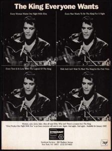 ELVIS PRESLEY - One Night With You__ Original 1986 anuncio impreso comercial/promoción especial de televisión - Imagen 1 de 1