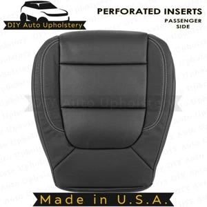 2019 to 2023 For GMC Sierra 1500 Passenger Bottom Perf Leather Covers Black - Picture 1 of 5
