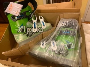 BOTA ESQUÍ ALPINA *** BUCLE *** TALLA 235 *** VERDE ***TOTALMENTE NUEVA NUNCA USADA - Imagen 1 de 11