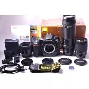 Nikon D500 set triplo obiettivo standard e super teleobiettivo messa a fuoco singola dal Giappone - Foto 1 di 10