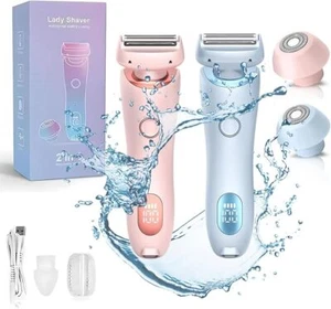 Lady Shaver - Wet/Dry, Cordless, Rechargeable, 2-in-1 Electric Shaver for Women - Picture 1 of 12