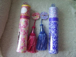 Tassel Tie Backs Laura Ashley Fringed Light Lavender Garden Curtains Drawer Pull - Picture 1 of 12