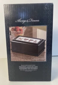 Wooden Jewelry Trinket Box~Always And Forever~Black Finish~Love/Hope~2 Designs - Picture 1 of 5