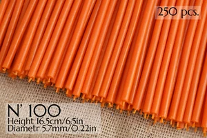 250 Stück Wachskerzen orange Kerze №100 Ritualkerzen Ritualkerzen Kerzenset - Bild 1 von 4
