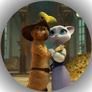 Tortenaufleger Geburtstag Tortenbild Fondant - Oblate Der gestiefelte Kater P16 - Bild 1 von 1