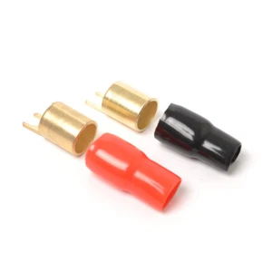Copper 0 Gauge Wire Crimp Terminals 0 Gauge Terminals Spade Connectors - Imagen 1 de 12
