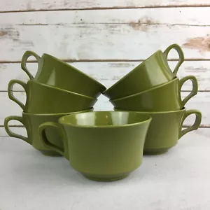 Juego de 7 tazas de melamina aliada química aguacate verde vintage verde aguacate EE. UU. - Imagen 1 de 6