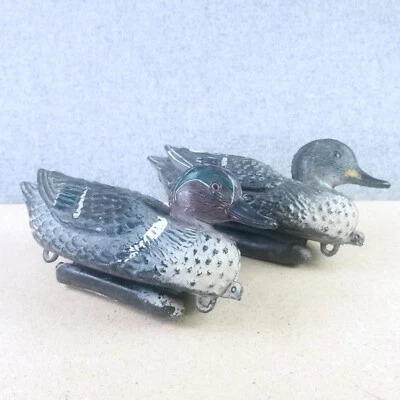 SPORT PLAST  TEAL HEN &  GREEN WING TEAL DUCK DECOYS HUNTING Made In Italy - Image 1 of 4