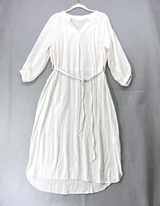 Abito Sense of Place Urban Research donna OS Off White Lagenlook midi boho Giappone - Foto 1 di 12