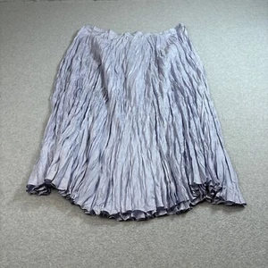 Silk Collection Skirt Women XL Blue Pleated Coquette Coastal Cottage Fairy Boho - Picture 1 of 8