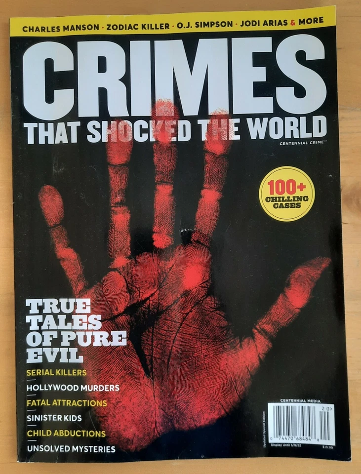 CRIMES THAT SHOCKED THE WORLD Magazine Centennial CRIME 100+ Chilling Cases - Image 1 of 1