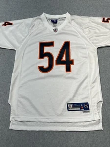 Reebok Jungen weiß Chicago Bears #54 Brian Urlacher Trikot Large 14-16 genäht - Bild 1 von 12