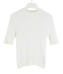 SUISTUDIO Randy T-Shirt Women's LARGE Knitted Stretch Pullover Round Neck - Picture 1 of 11