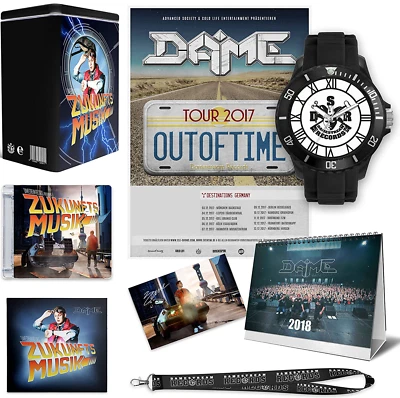 Dame - Zukunftsmusik Limited Box   Armbanduhr Signierte Autogrammkarte etc. NEU - Bild 1 von 2