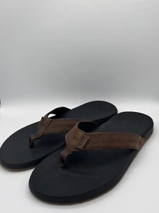 REEF Mens Flip Flops Size 13 Leather Phantom. - Picture 1 of 8