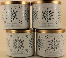 QTY 4 x Bath & Body Works TWISTED PEPPERMINT 3 Wick 14.5 Oz Scented Candle