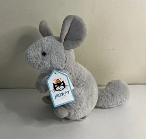Juguete de peluche Jellycat Cheeky Chinchilla gris brumoso pequeño 6” RETIRADO DIFÍCIL DE ENCONTRAR - Imagen 1 de 9