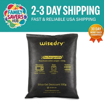 2 Pack Rechargeable Silica Gel Dehumidifier - Fast Reactivation for Moisture ... - Image 1 of 4