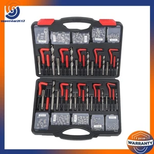 Kit de reparación de roscas helicoil métrico y SAE HSS kit de reparación de helicoil de taladro de 261 piezas - Imagen 1 de 10