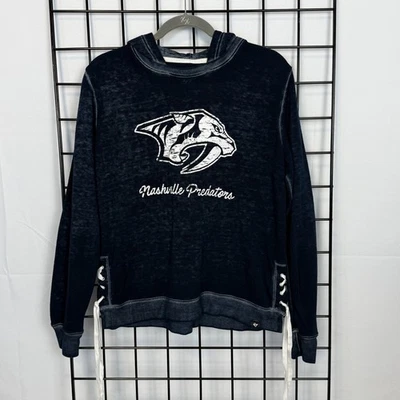 Camiseta de cuello redondo Nashville Predators marca '47 para mujer S pequeña azul con cordones laterales Foto 1 de 4