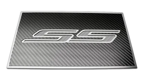 Placa de cubierta de caja de fusibles ACC blanco fibra C vinilo se adapta a Camaro SS 2016-19-Fibra de carbono - Imagen 1 de 4