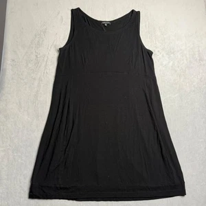 Abito Eileen Fisher donna grande nero scollo a scoop casual linea ad A senza maniche - Foto 1 di 8