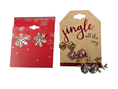 Women's Fashion Holiday Christmas Earrings 4 Pairs  NWT - Image 1 of 3