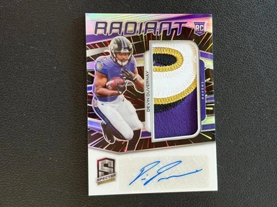 Devin Duvernay 2020 Spectra Auto Autograph Patch RC Baltimore Ravens 5/75 E14 - Image 1 of 2