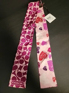Coach Silk Heart Pony Bag Or Hair Tie - NWT - Picture 1 of 4