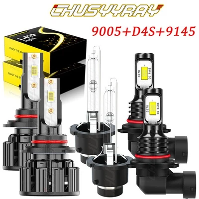 For Lexus ES350 2007-2012 LED/HID Headlight Set High&Low Beam + Fog Light Bulbs - Image 1 of 4