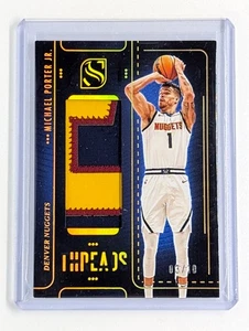 2024-25 Panini Silhouette Threads Holo Gold #31 Michael Porter Jr./10 pepitas - Imagen 1 de 2