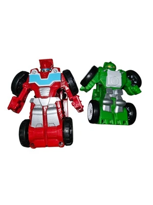 Transformers Rescue Bots Boulder And Heatwave Playskool Heroes Flip Racers  - Image 1 of 2