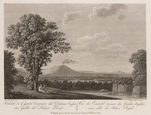 ALOJA (19.Jhd) nach FERGOLA (*1768), Landschaft bei Neapel mit Caserta,  1806, R - Bild 1 von 6