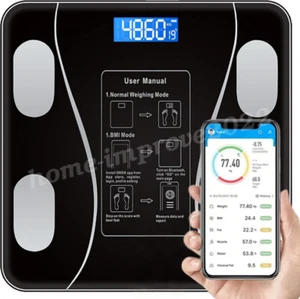 Bluetooth-Körperanalysewaage mit App Intelligente Waagen für Körperfett BMI BMR - Bild 1 von 13