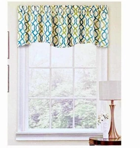 Traditions by Waverly Make Waves Window Valance 52" x 16" - Capri - Picture 1 of 3
